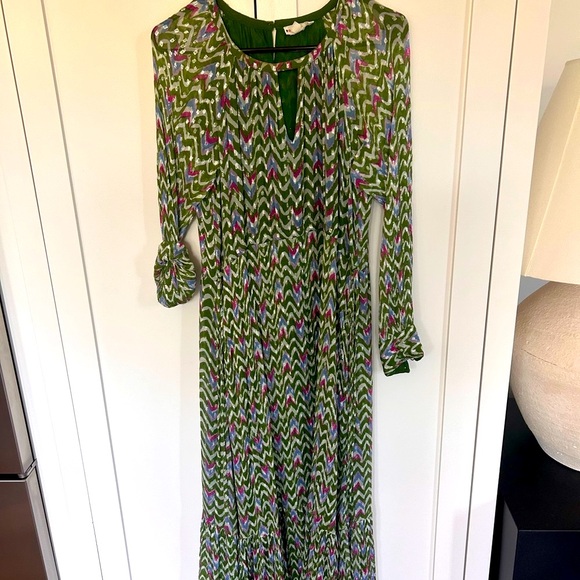 Roller Rabbit Olivia Ikat Chifon Women’s maxi dress size XS. New - Picture 6 of 12